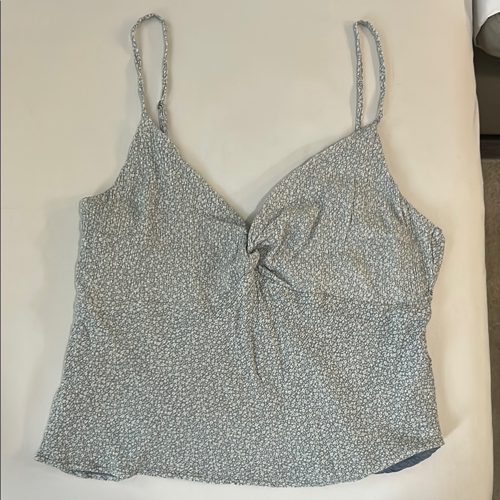 Abercrombie & Fitch Gray Camisole Tie Front Sleeveless Top